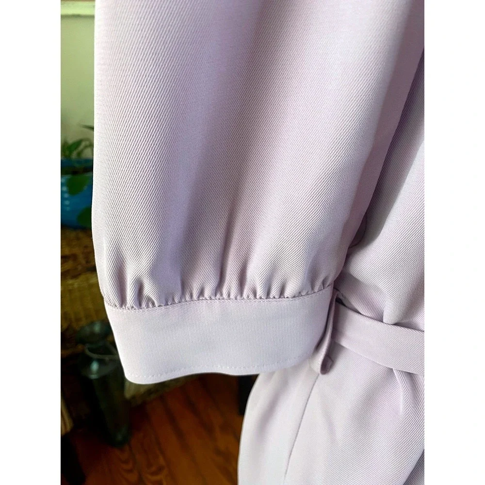 NWT Esqualo  Purple Button Down Belted Shirt Dress career size‎ 4 lilac dreams